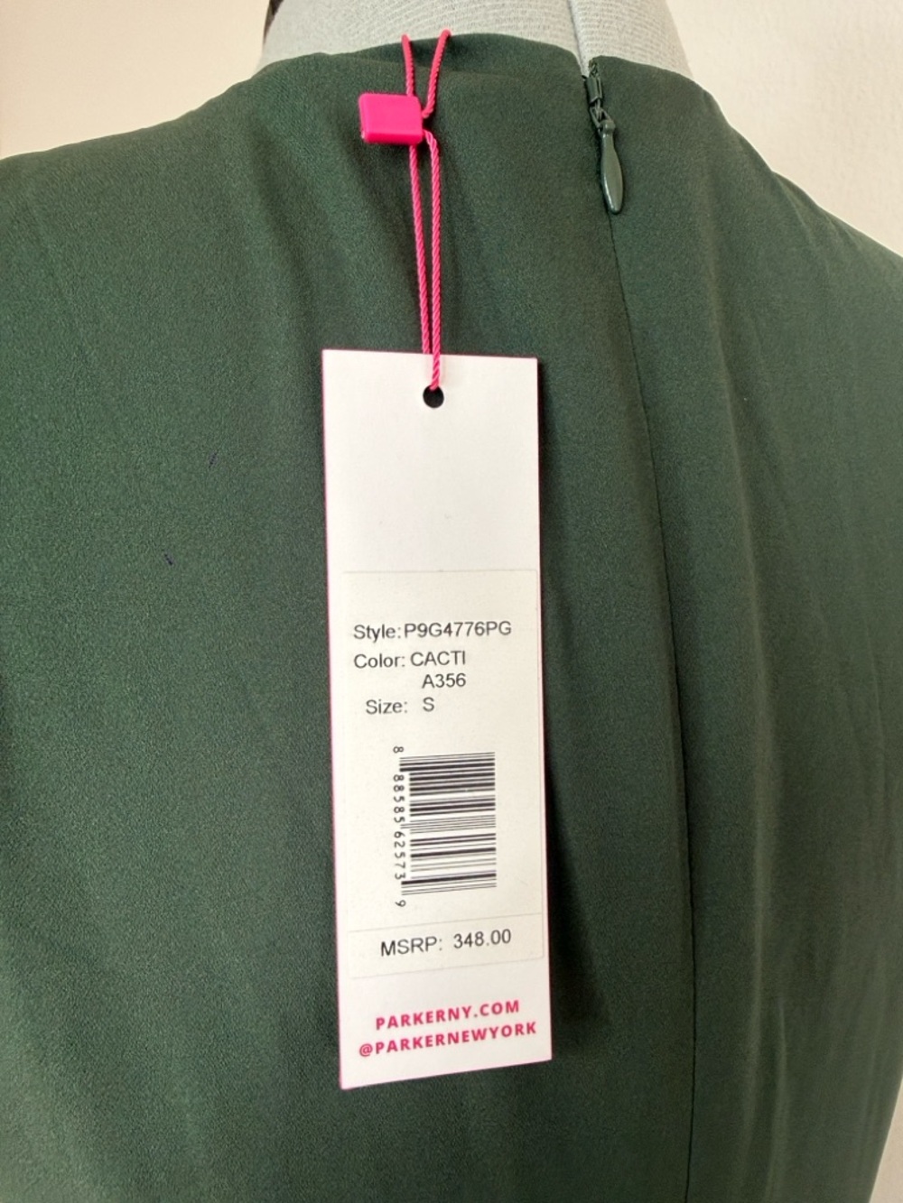 Parker Cacti Ruffle Wrap Mini Dress Flutter Sleeve Silk Blend S NWT - Picture 10 of 13
